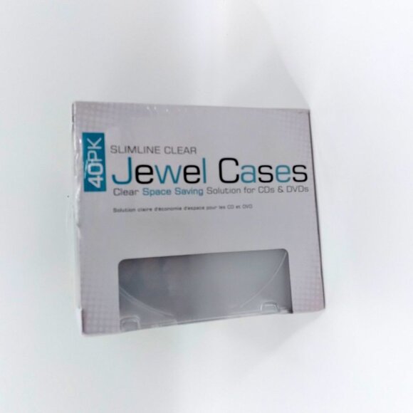 Maxell 40-Pack CD-DVD Slimline Jewel Cases, Clear - Picture 2 of 4